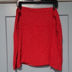 Free Assembly Chic Asymmetrical Red Polka Dot Skirt (NWT)